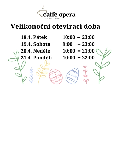 Aktuality - Velikonoční otevírací doba